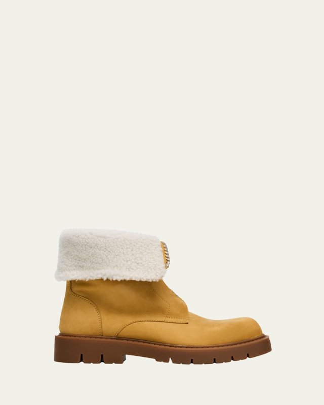 Haddock Suede Shearling Zip Booties
