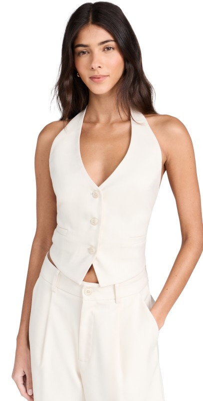 WAYF Halter Vest Cream