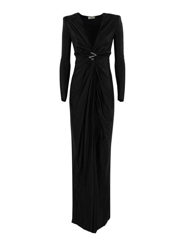 Elisabetta Franchi Maxi Robe - Noir
