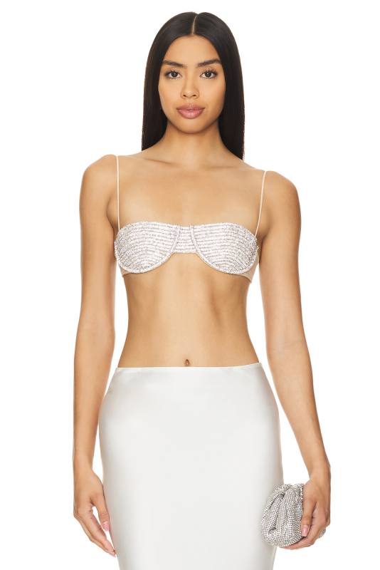 NUE Midnight rhinestone bra top