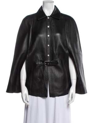 Saint Laurent Leather Cape