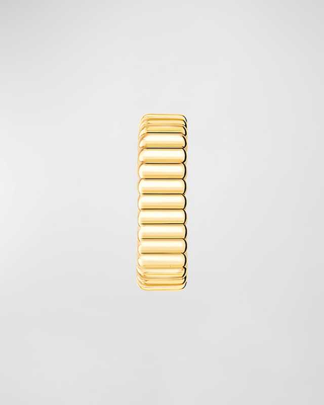 Quatre 18K Yellow Gold Grosgrain Single Clip Earring