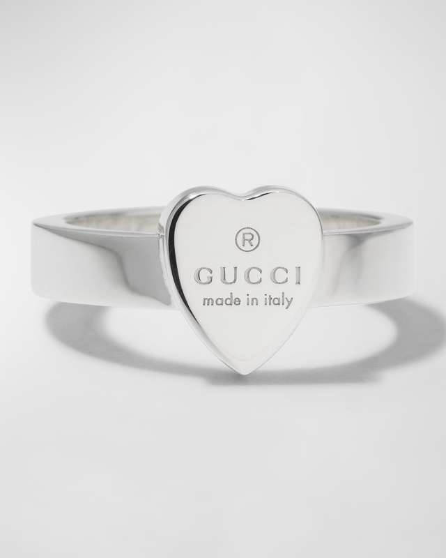 Engraved Heart Trademark Ring