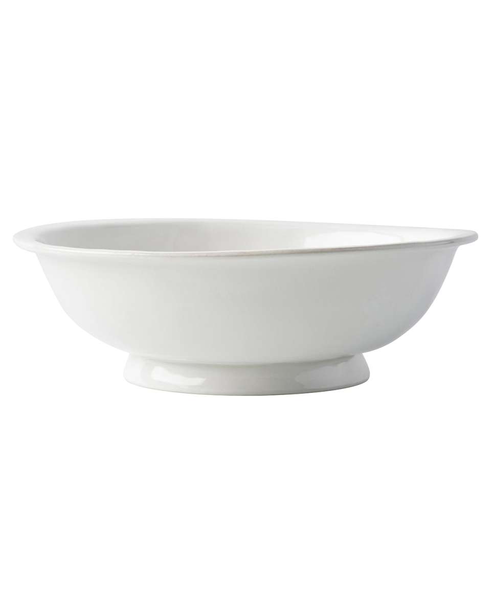 Puro Footed Fruit Bowl - Whitewash