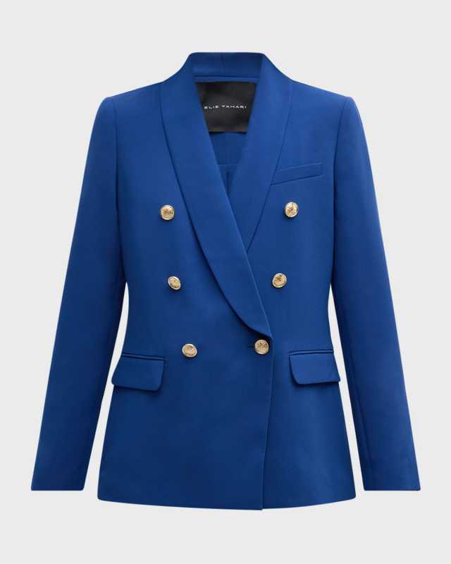 The Rita Double-Breasted Shawl Collar Blazer