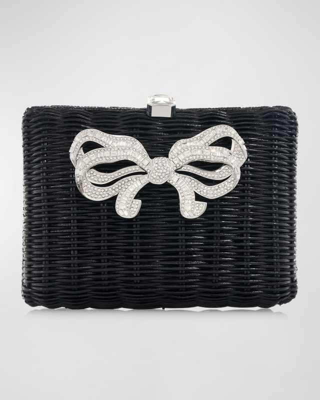 Hailey Bow Basket Clutch Bag