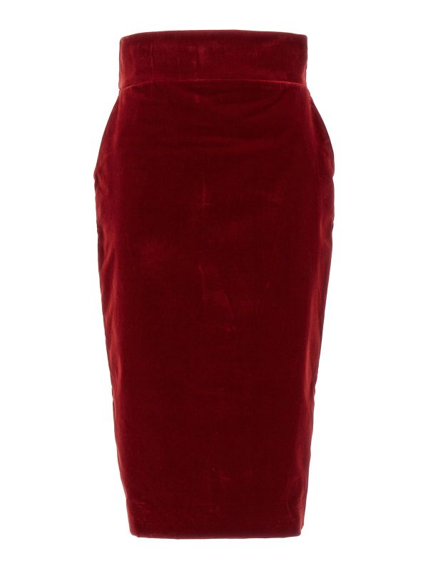 Alexandre Vauthier Jupe Midi - Rouge