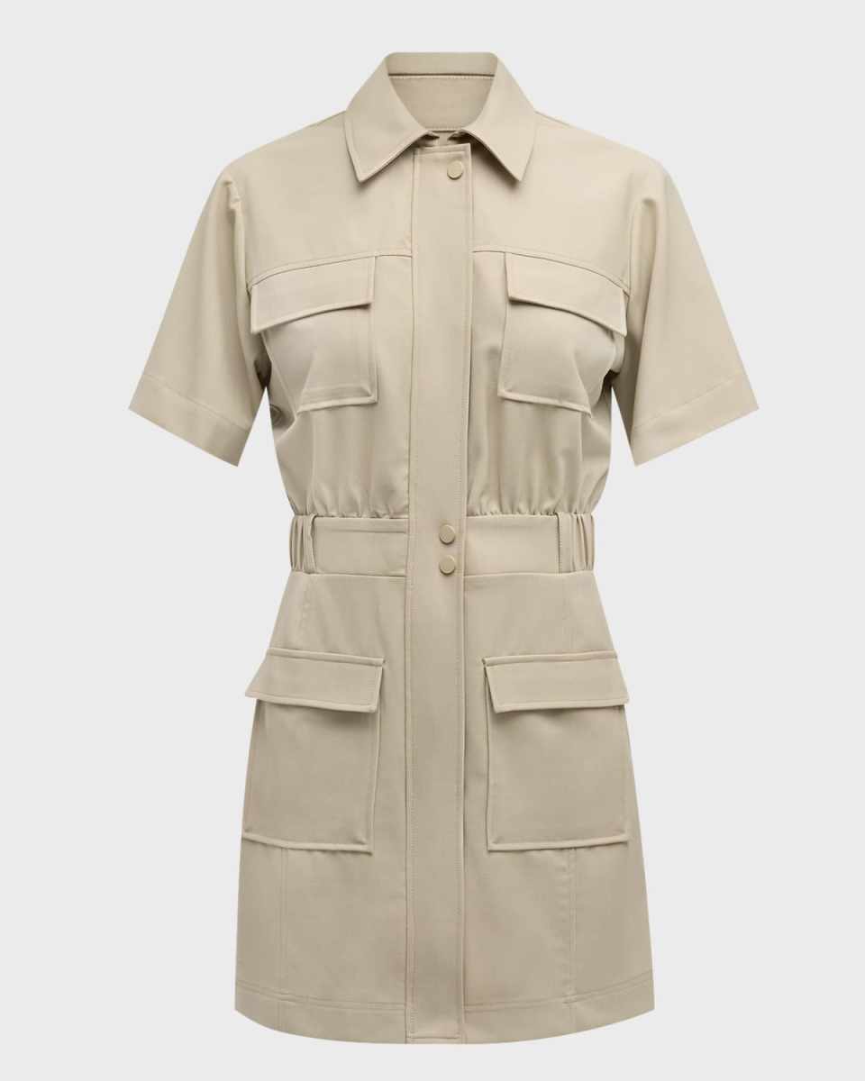 Yohana Wool-Blend Cargo Mini Dress
