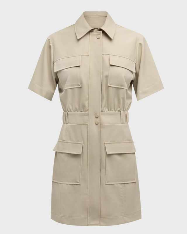 Yohana Wool-Blend Cargo Mini Dress