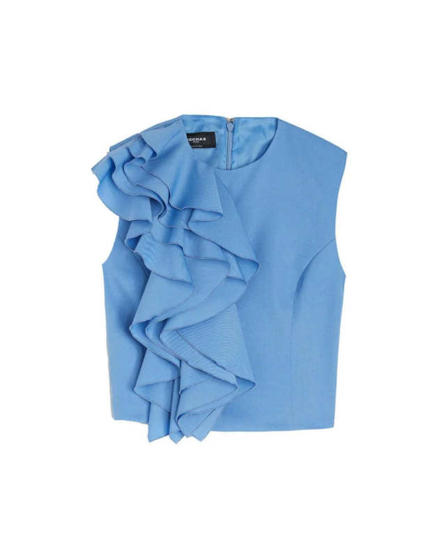 Ruffled Sleeveless Top