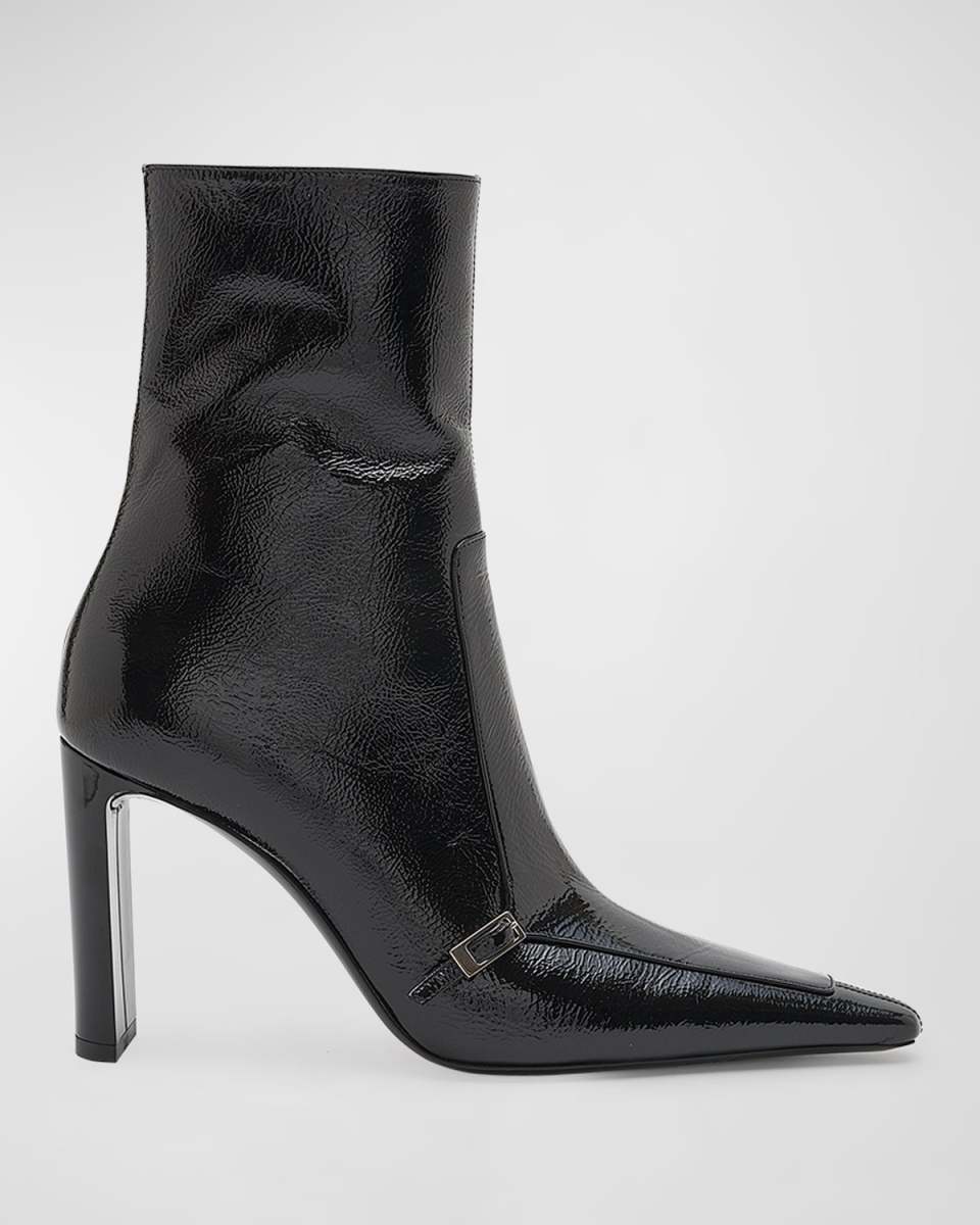 Faubourg Leather Buckle Ankle Boots