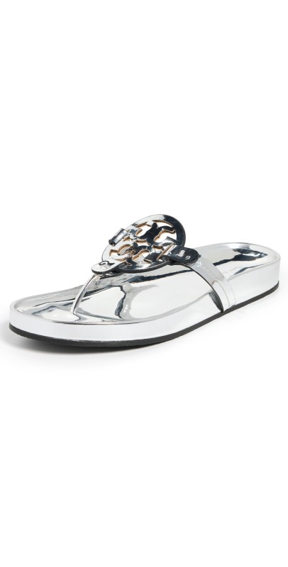 Tory Burch Miller Cloud Sandals Argento