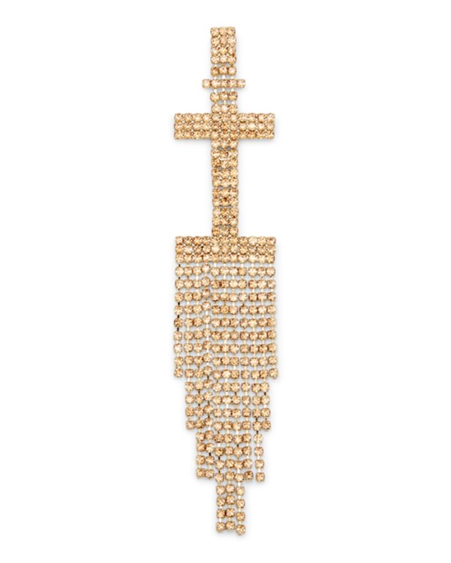 Rhinestone Alphabet Earring, Single