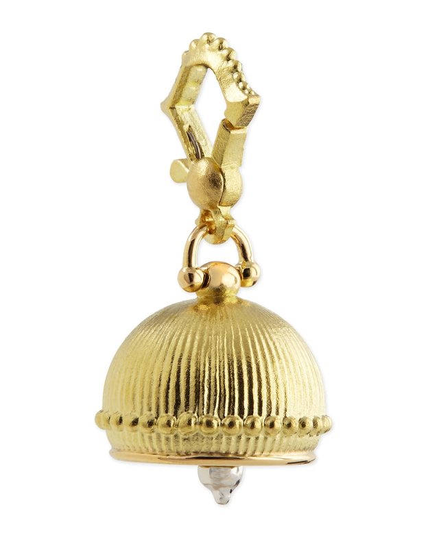 18k #3 Plain Meditation Bell Pendant
