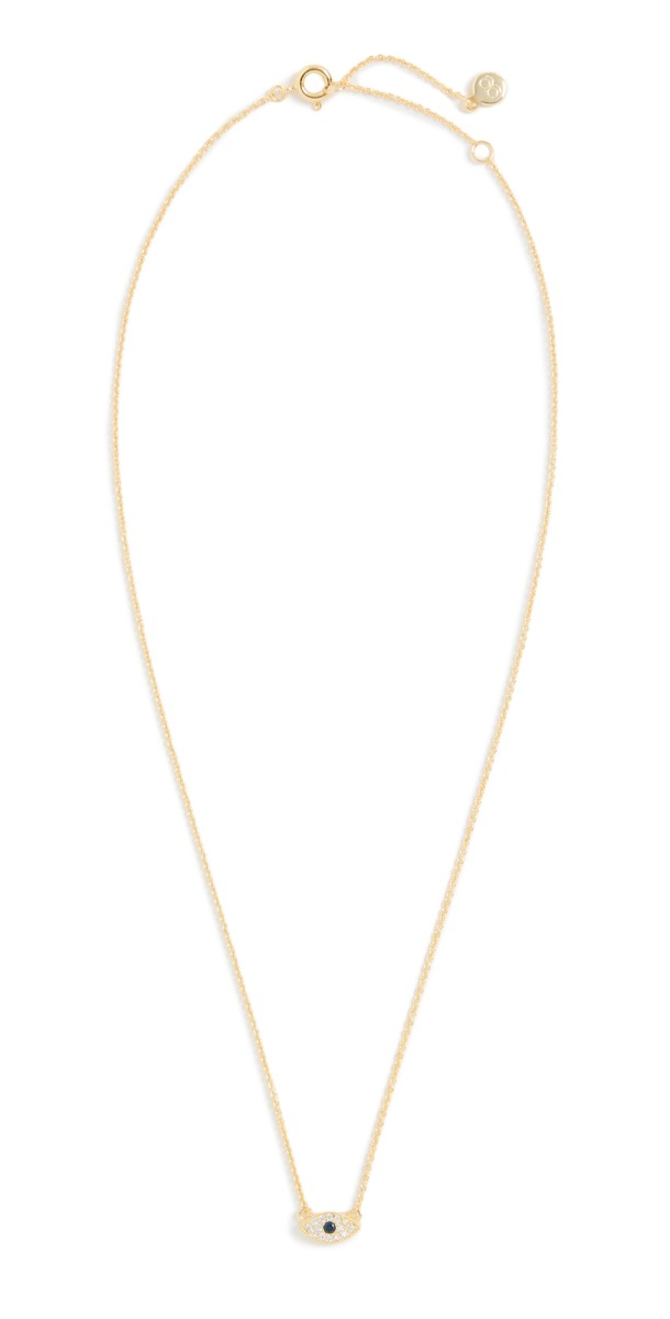 Gorjana Evil Eye Charm Necklace Gold