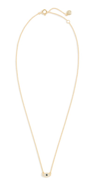 Gorjana Evil Eye Charm Necklace Gold