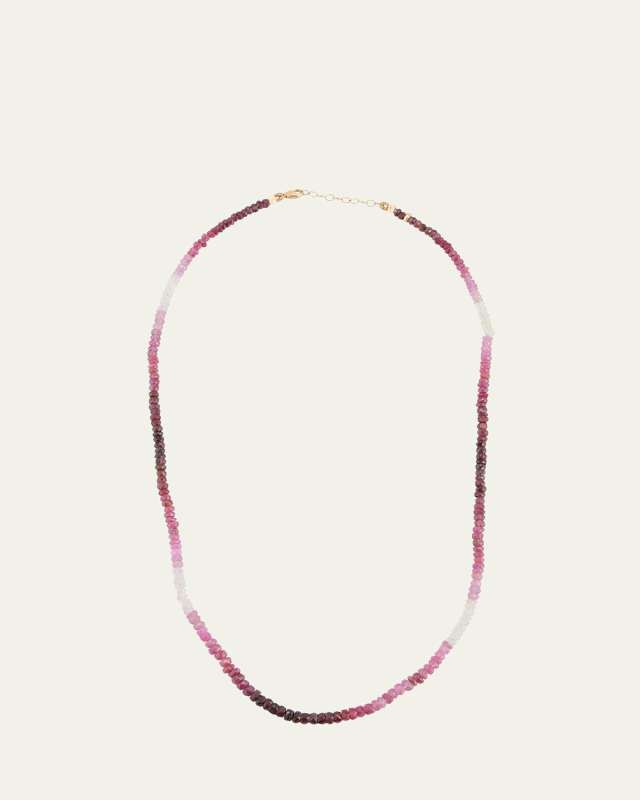 Ombre Ruby Bead Necklace