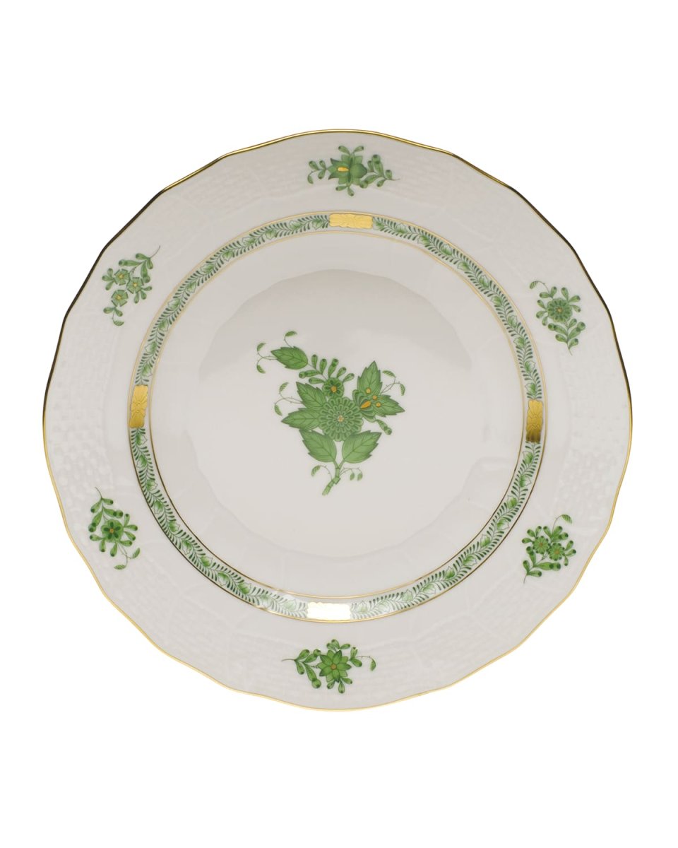 Chinese Bouquet Green Dessert Plate