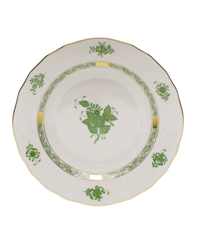 Chinese Bouquet Green Dessert Plate