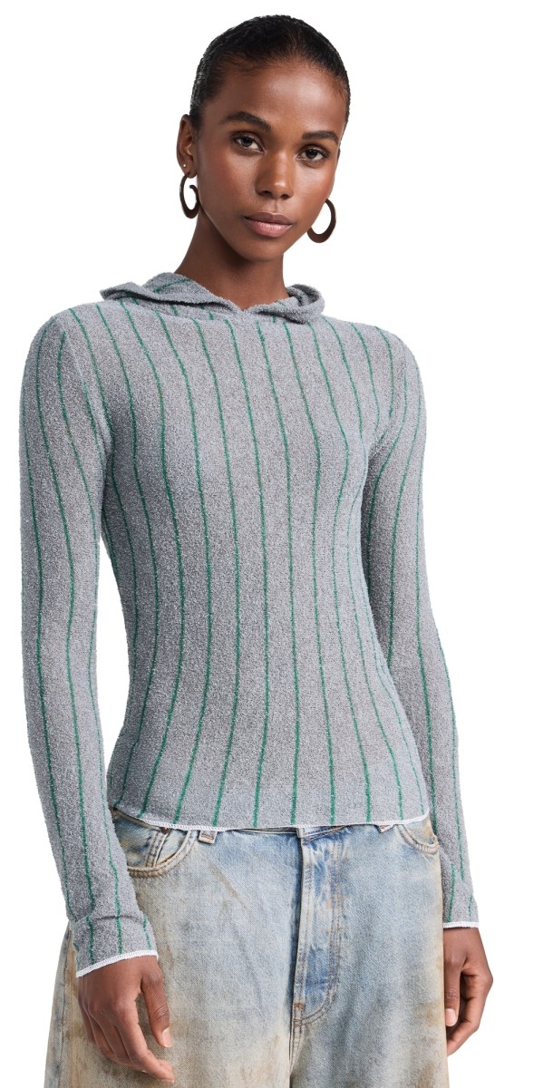 MM6 Maison Margiela Pinstripe Pullover Grey/Green