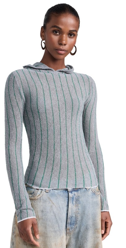 MM6 Maison Margiela Pinstripe Pullover Grey/Green