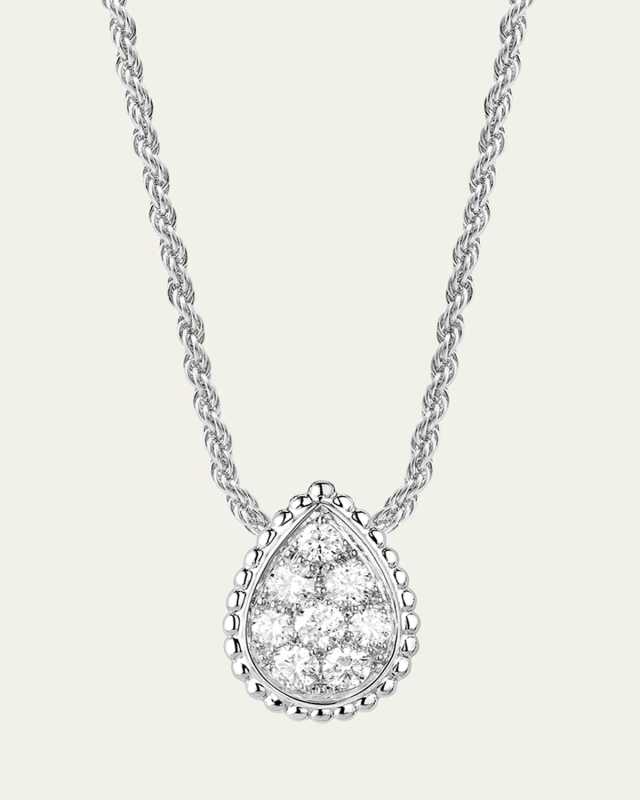 Serpent Boheme Small White Gold Diamond Pendant Necklace