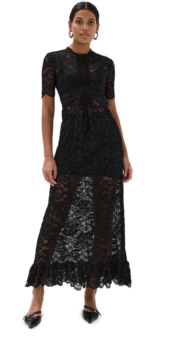 rabanne Lace Dress Black