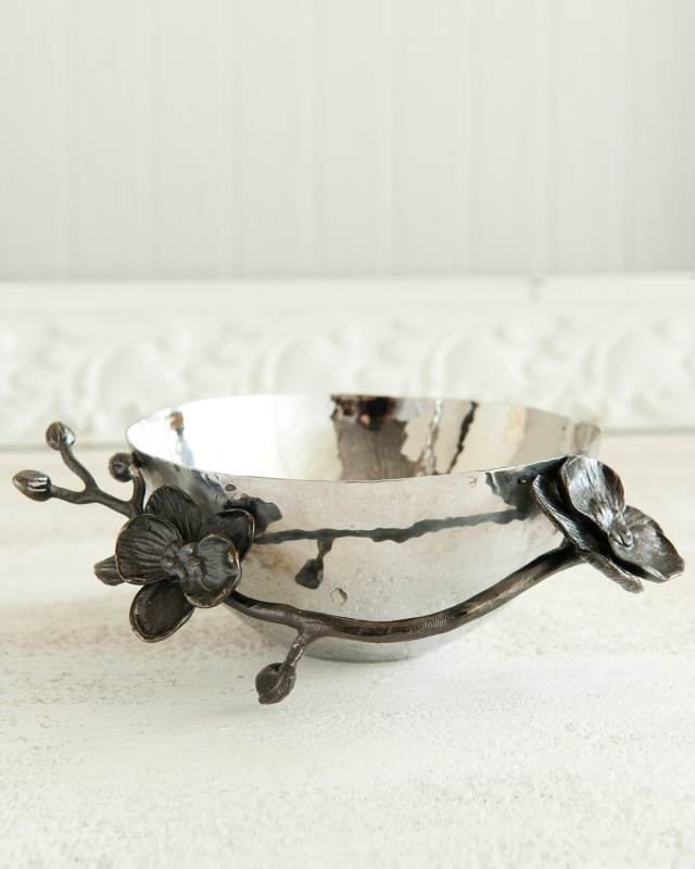 Black Orchid Nut Bowl