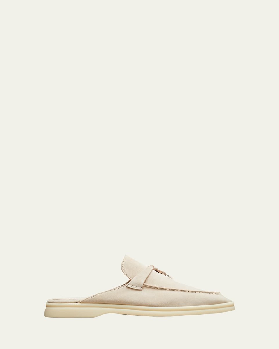 Babouche Charms Walk Suede Mule Loafers