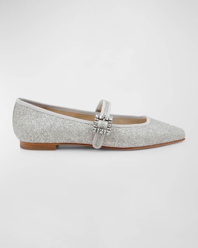 Brystol Glitter Mary Jane Ballerina Flats