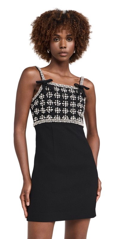 Rebecca Vallance Rina Strap Mini Dress Black
