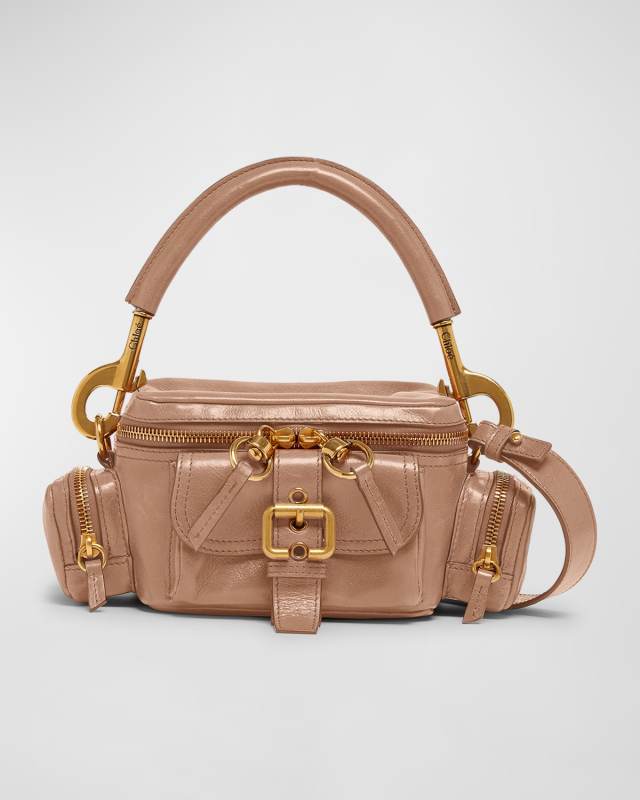 Camera Bag Small in Natural Shiny Calfskin