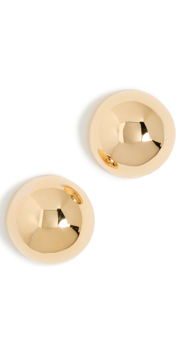 Annika Inez Small Hemisphere Earrings Gold
