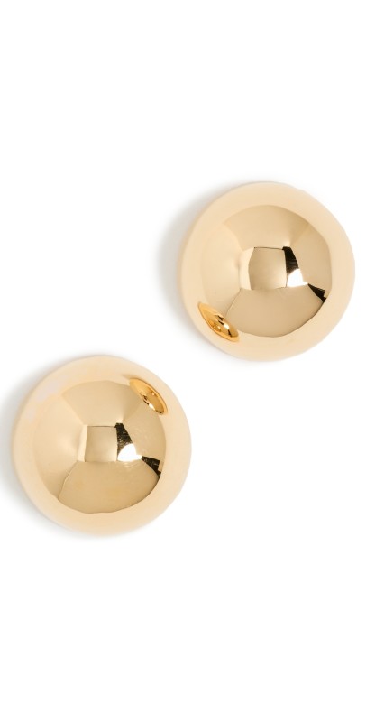 Annika Inez Small Hemisphere Earrings Gold