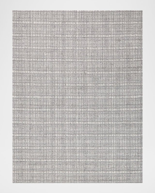 Alpine Hand-Loomed Gray & Ivory Rug, 8' x 10'