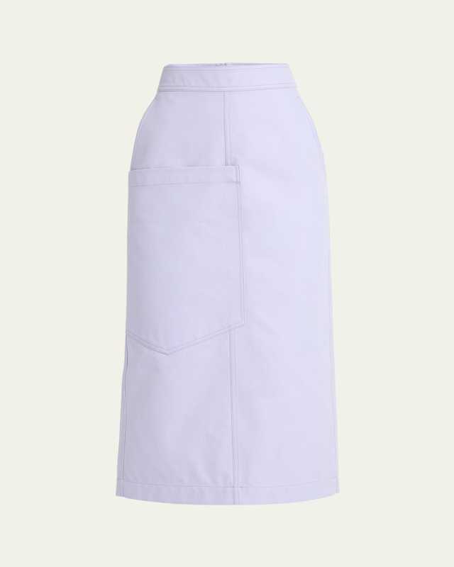 Coated Midi Skirt