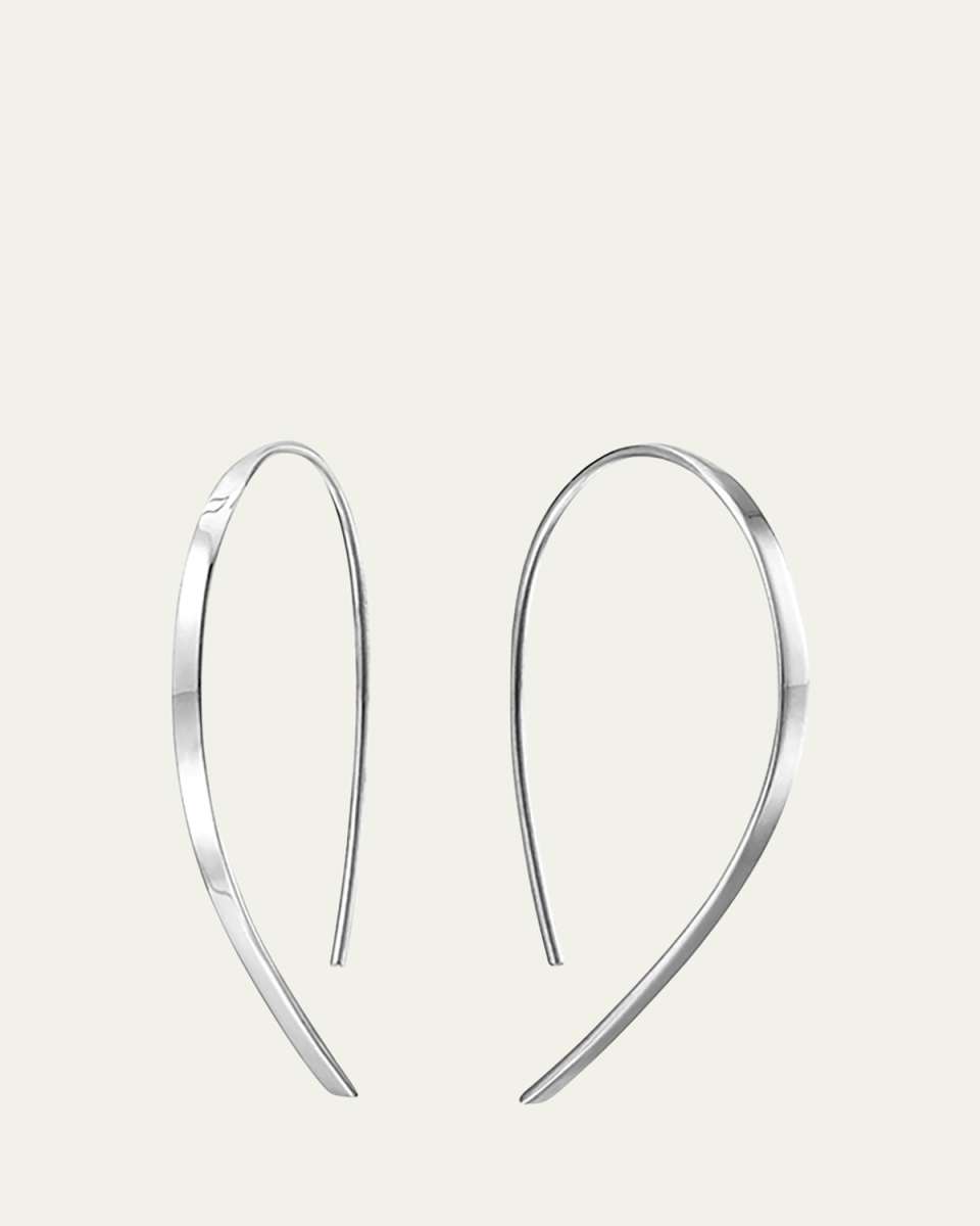 14k Mini Flat Hooked on Hoop Earrings