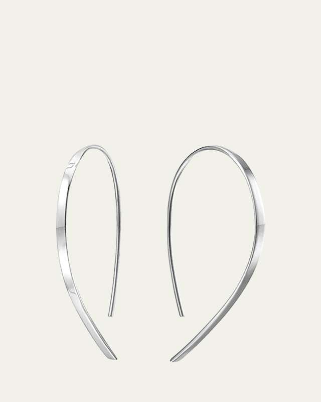14k Mini Flat Hooked on Hoop Earrings