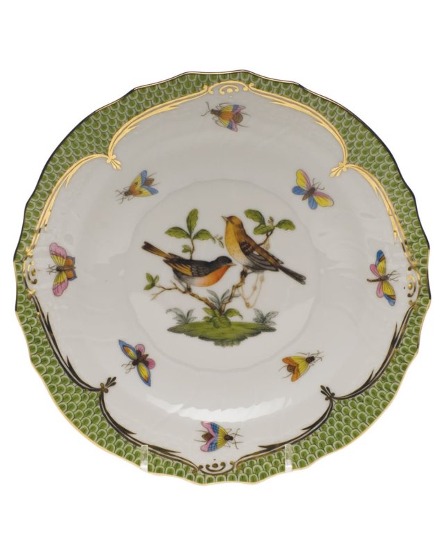 Rothschild Bird Green Motif 09 Salad Plate