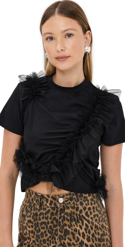 MSGM Tulle T-Shirt Black