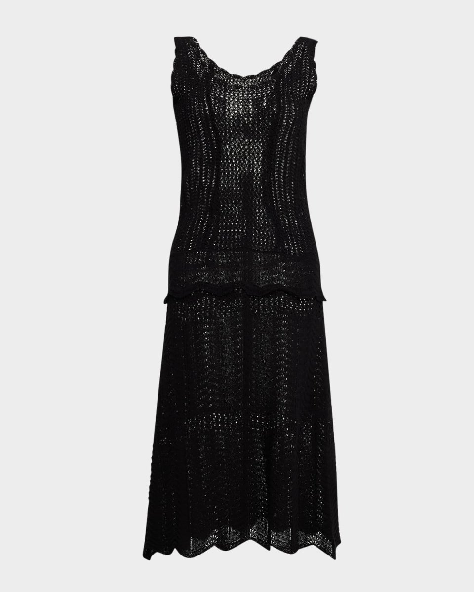 Crochet Scoop-Neck Tank Dress