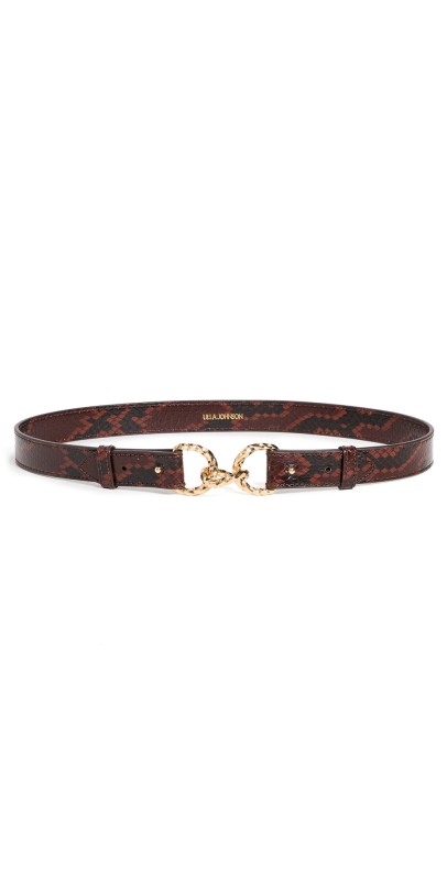 Ulla Johnson Esti Twisted Links Belt Bordeaux