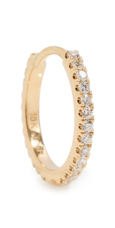 Maria Tash 18k 9.5mm Diamond Eternity Single Earring Yellow Gold