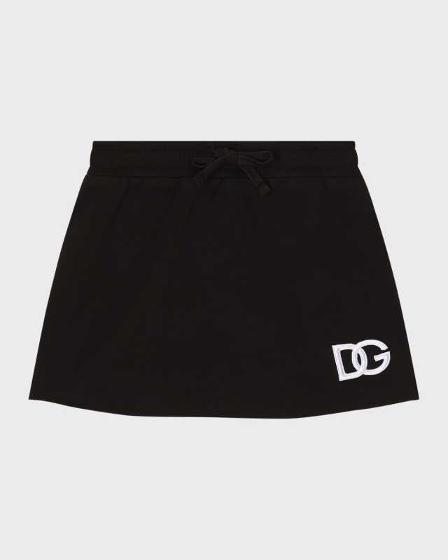 Girl's Embroidered Logo Sweat Skirt, Size 8-10