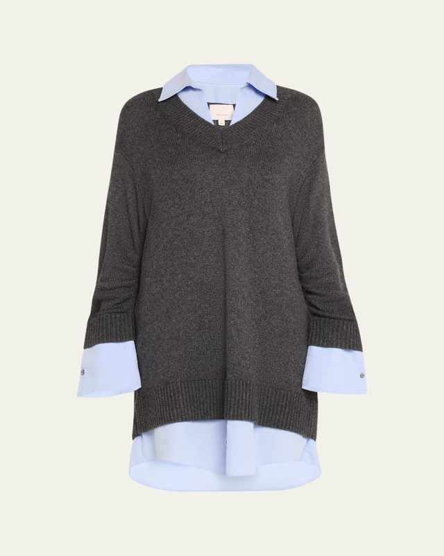 Santina Collared Combo Mini Dress