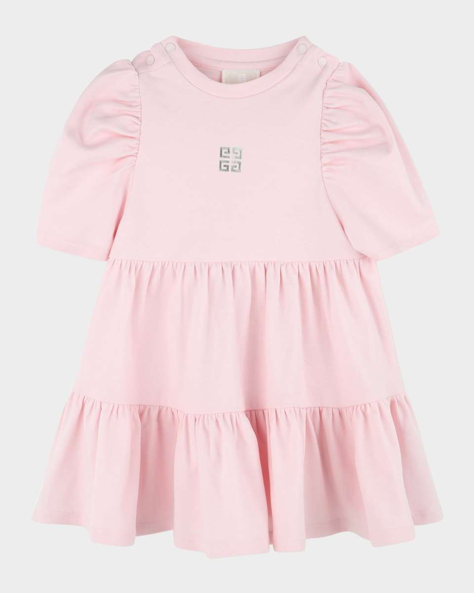 Girl's 4G Cotton Tiered Dress, Size 12M-