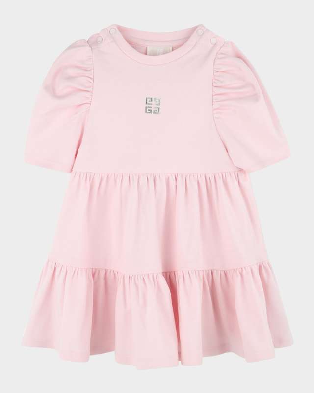 Girl's 4G Cotton Tiered Dress, Size 12M-