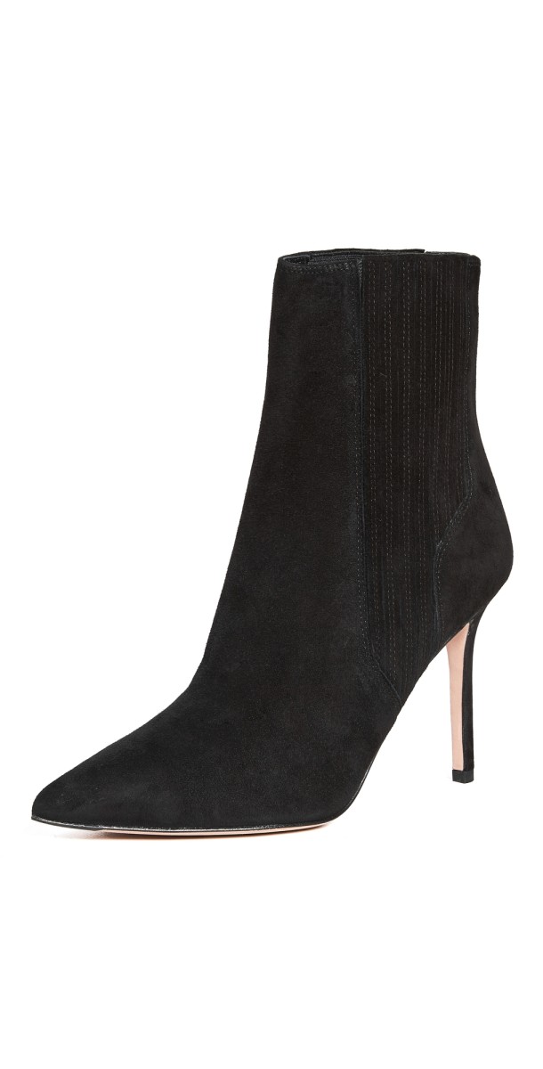 Veronica Beard Lisa Stiletto-Heel Booties Black