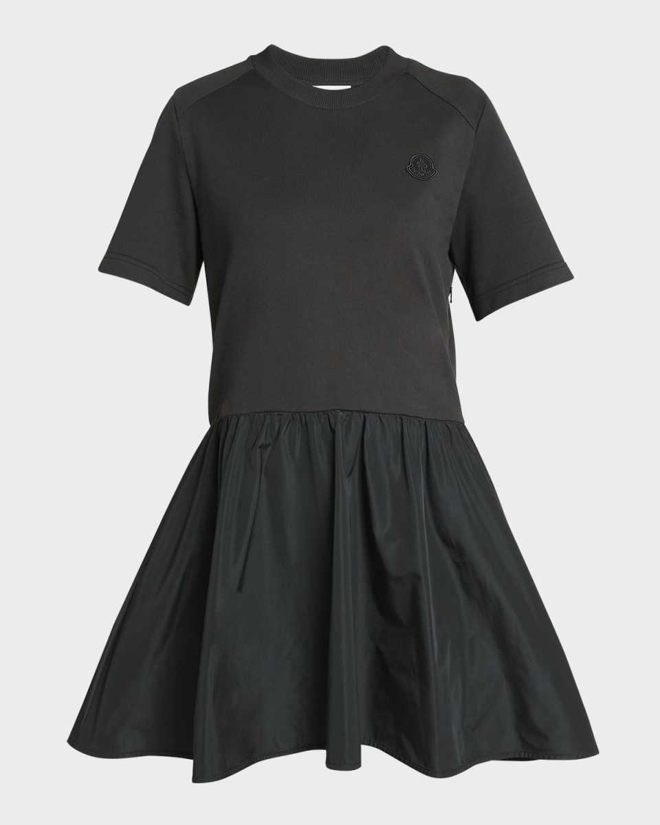 Mixed Media Mini Shirtdress
