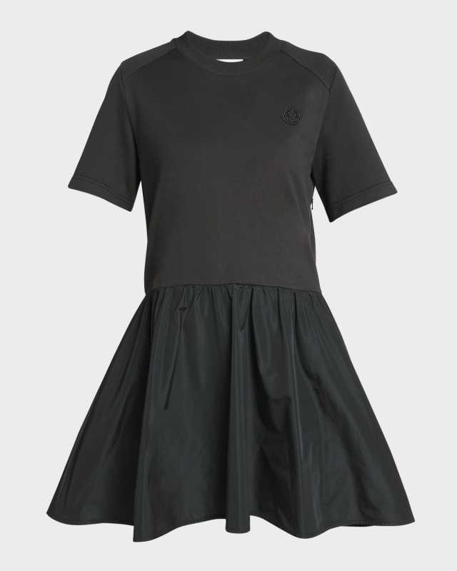 Mixed Media Mini Shirtdress